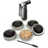 MikaMax - Whisky Smoker - Rookapparaat - Complete Set - 4-Delig - Incl. 4 Aroma’s en Aansteker