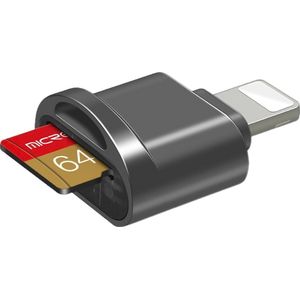 Micro SD Kaartlezer - iPad en iPhone - Zwart