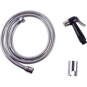 WillieJan Knijp handdouche Set HD035 – ABS – Zwart met Chroom – Sprayer, Slang en Ophangbeugeltje