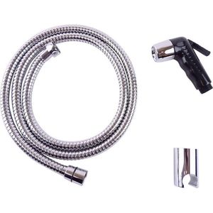WillieJan Knijp handdouche Set HD037 – ABS – Zwart met Chroom – Sprayer, Slang en Ophangbeugeltje