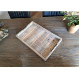 Dienblad - Rond - Wit - Hout