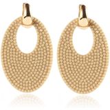 Ovale Dames Oorbellen Cilla Jewels Champagne Goudkleurig 5.5 X 3.4cm