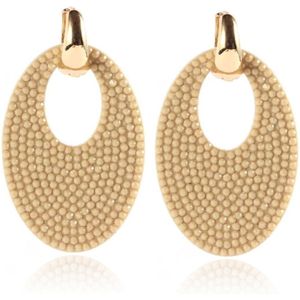 Ovale Dames Oorbellen Cilla Jewels Champagne Goudkleurig 5.5 X 3.4cm