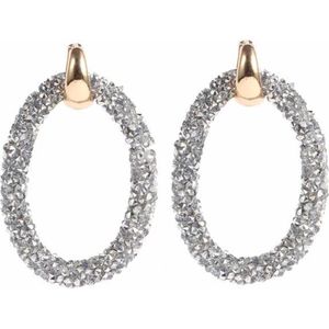 Cilla Jewels oorbellen Crystal Oval Zilverkleurig