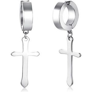 Mendes - Oorringen - Zilverkleurig - Edelstaal - Clip On