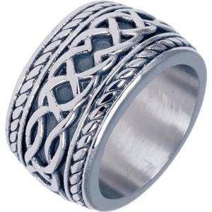 Brede edelstaal heren ring Celtic Knot-19mm