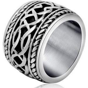 Brede edelstaal heren ring Celtic Knot-20mm