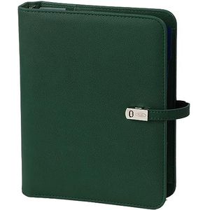 Organizer Agenda navulbare ringband, losse bladen, 6 gaten, notitieboek, ringband, planner, dagboek, afsprakenplanner, week op twee pagina's, navulkalender 2024, 2025, 2026, A5, groen