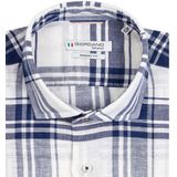 Giordano - 317839 - Casual Geruit Overhemd - Kleur 60 - 67% Linnen/33% Katoen
