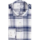 Giordano - 317839 - Casual Geruit Overhemd - Kleur 60 - 67% Linnen/33% Katoen