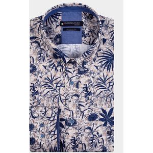 Giordano - Casual Overhemd - Blauw - Katoen - Normale Fit