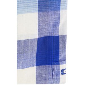 Giordano - Overhemd - Blauw-Geel Geruit - Katoen - Normale Pasvorm