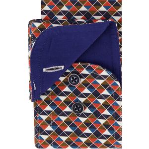 Giordano - Casual Overhemd - Rood - Katoen - Wijde Fit