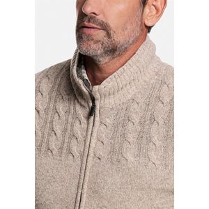 Baileys - Vest - Beige - Wol - Opstaande Kraag - Rits
