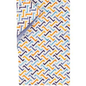 Giordano - Geprint Overhemd - Geel - Korte Mouw - Wijde Fit - Katoen