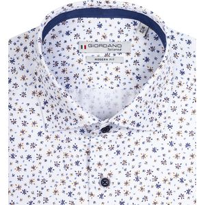 Giordano - Lange mouw overhemd - Heren - XXL - Wit - Katoen - 417887