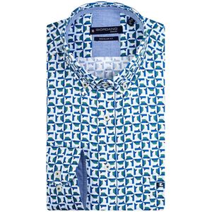 Giordano - Overhemd - Groen - Katoen - Wijde Fit