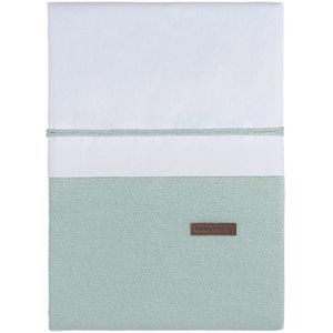 Baby's Only Gebreid baby dekbedovertrek ledikant - baby deken Sparkle - Goud-Mint Mêlee - 100x135 cm - Met subtiel glittertje