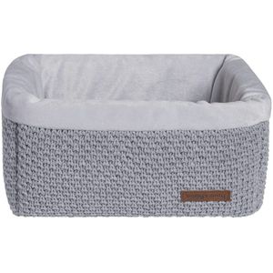 Opbergmand Grijs Baby's Only Commodemandje - Opbergmand Voor Babykamer, Grijs, 100% Katoen, Van De Breeze Collectie Opbergmand Babykamer 100% Katoen Grijs Decoratie