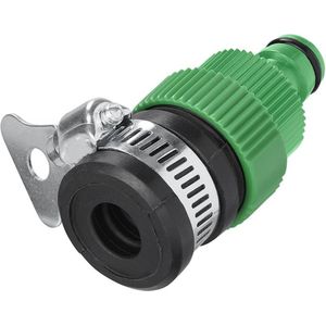 Kraanverbindingsstuk - Waterdief - Rond - Zwart/Groen - Kunststof