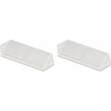 Pro Plus Reflector met Schroefbevestiging - 127 x 51 mm - Wit - 2 stuks