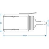 Pro Plus Sigarettenaansteker - Inbouwdoos - 12 Volt en 24 Volt - Universeel - Ø 23 mm - blister