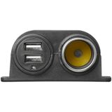 Pro Plus Opbouw - Sigarettenaanstekerdoos en 2 x USB 12 Volt en 24 Volt - blister