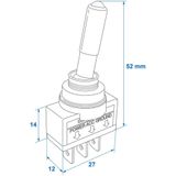 ProPlus - LED Tuimelschakelaar - Rood - 12V - 20A - 12 x 27 mm