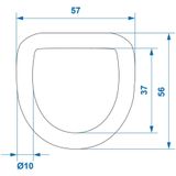 Pro Plus Losse D-ring - Verzinkt - 56 x 57 x Ø 10 mm