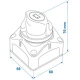 ProPlus - Hoofdstroomschakelaar - Rood/Zwart - 12-36 Volt - 275/1250 Ampère - Opbouw