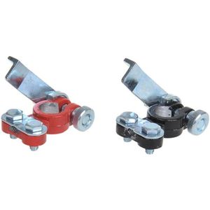 ProPlus - Accupoolklemmen Set - Rood en Zwart - Snelsluiting - 12-24V - 4-6AWG