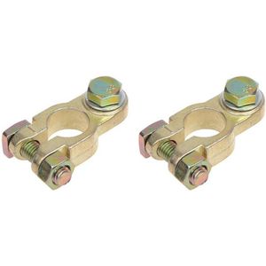 ProPlus - Accupoolklem Set - Messing/Staal - M8 Bout - Betrouwbare Verbinding