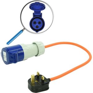 ProPlus Verloopkabel - 40 cm - UK stekker naar CEE - 3 x 1.5 mm² - IP44