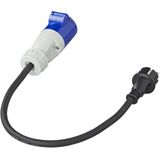 Pro Plus Verloopkabel - 40 cm - 3 x 1.5 mm2 - van Schuko Stekker naar CEE