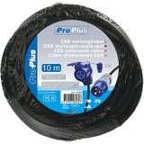 ProPlus Verlengkabel - 10 meter - haakse contrastekker - Schuko stopcontact - 3 x 1.5 mm²