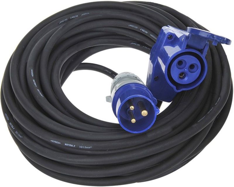 ProPlus Verlengkabel - 10 meter - haakse contrastekker - Schuko stopcontact - 3 x 1.5 mm²