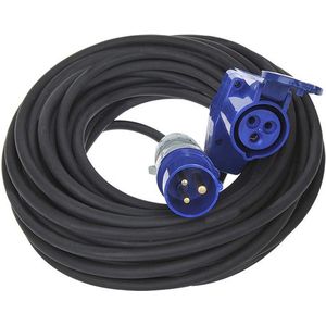 ProPlus Verlengkabel - 30 meter - Haakse contrastekker - Schuko stopcontact - Neopreen - 3 x 1.5 mm²