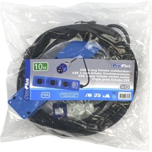 Pro Plus CEE 3 Weg Schuko Stekkerdoos 10 Meter
