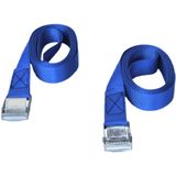 ProPlus Spanband met snelsluiting - 25 mm breed - 2,5 meter lang - set van 2 - blauw