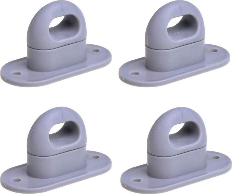 Pro Plus Draaisluiting voor Ovaal Oog - 37 x 20 mm - Kunststof - Grijs - 4 stuks