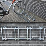 ProPlus Fietsenrek - 44.6 x 41.9 x 32 cm - Fietsenstandaard voor 4 Fietsen - Fietsenstalling - Bevestiging Vloer- en Wandmontage - Hoogwaardig Gegalvaniseerd Staal - 6 voorgeboorde bevestigingsgaten - Eenvoudige montage