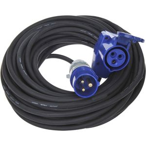 ProPlus Verlengkabel - 20 meter - waterbestendig - haakse contrastekker - schuko stopcontact - 3 x 2,5 mm²