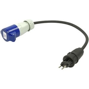 Pro Plus Verloopkabel- 40 cm - 3 x 1.5 mm2 - van Zwitserse Stekker naar CEE