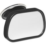 ProPlus Binnenspiegel auto - zuignap en clip - 8.8 x 5.8 cm - zwart
