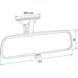 ProPlus Achteruitkijkspiegel met zuignap - nachtstand - 212 x 56 mm