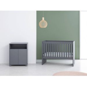 Cabino Complete Babykamer Fresno 2-Delig Babybed & Commode - Grijs