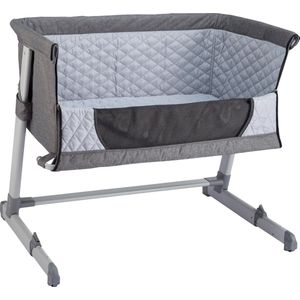 X Adventure Co-Sleeper / Baby Bed tot 9 kg – Wieg In Hoogte Verstelbaar & Met Wieltjes - Grijs