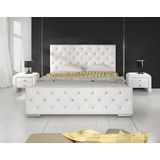 Tweepersoonsbed Aventura Diamond - Wit - 160x200 cm