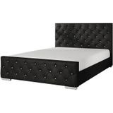 Tweepersoonsbed Aventura Diamond - Zwart - 160x200 cm