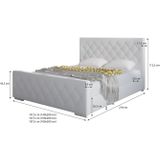 Tweepersoonsbed Aventura Diamond - Wit - 140x200 cm